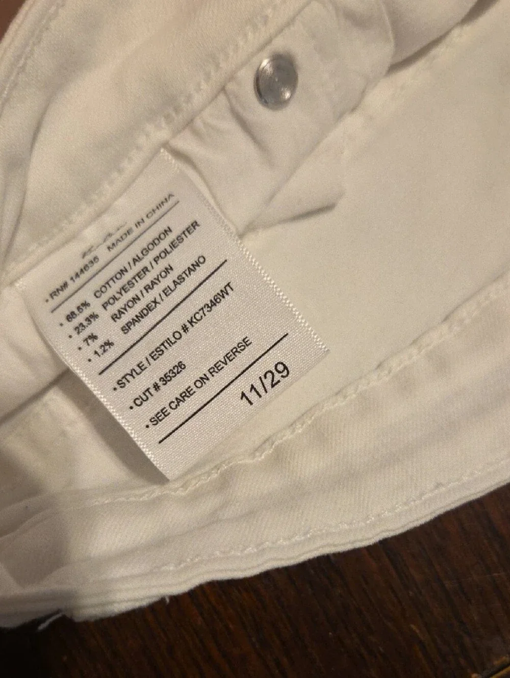 KanCan White Flare Jeans with Knee Rips